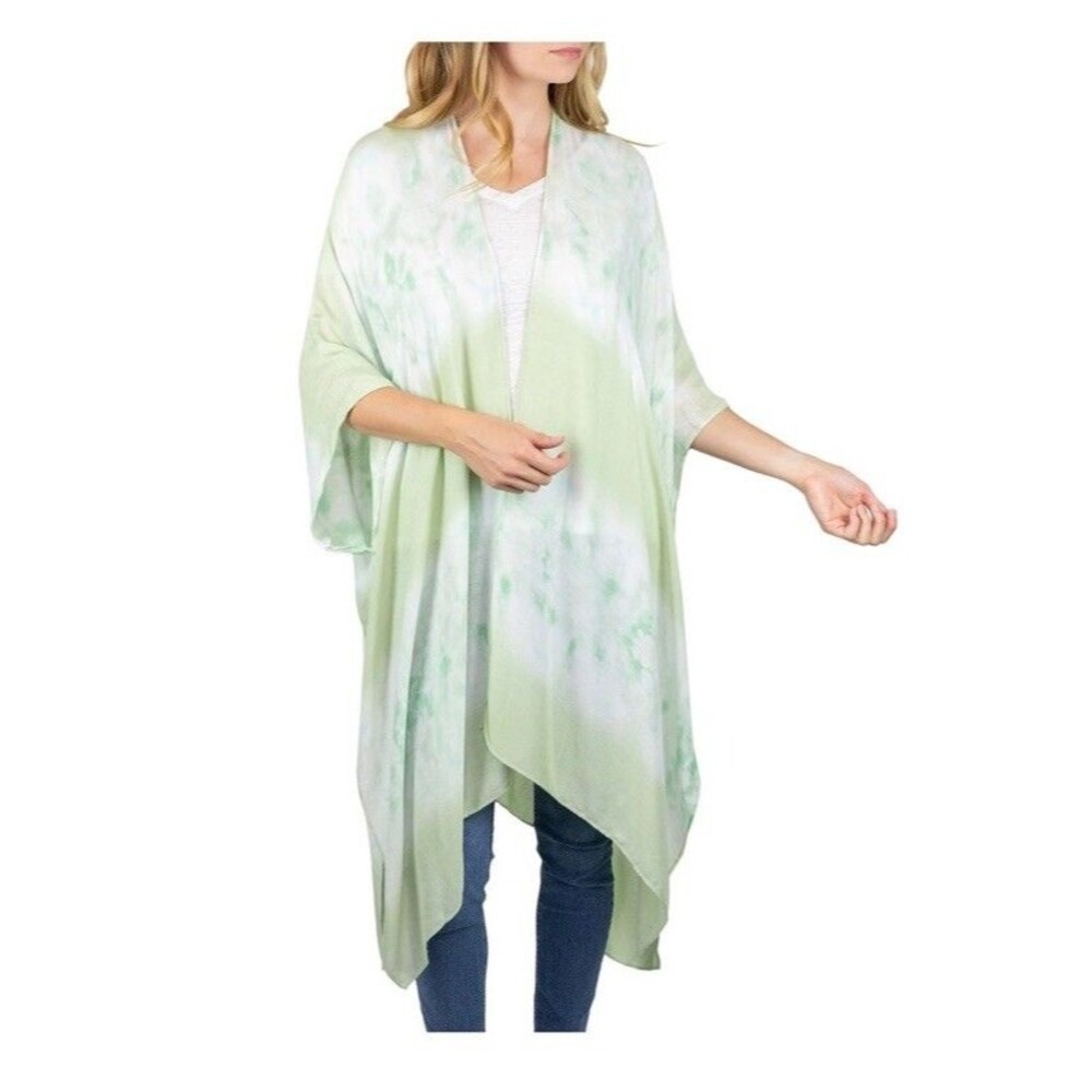 Women’s Time and Tru green tie-dye Kimono Wrap - Size L/XL - New!